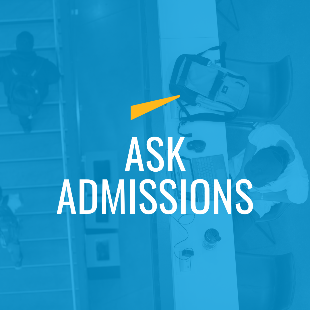 Ask Admissions prospective student webpage logo