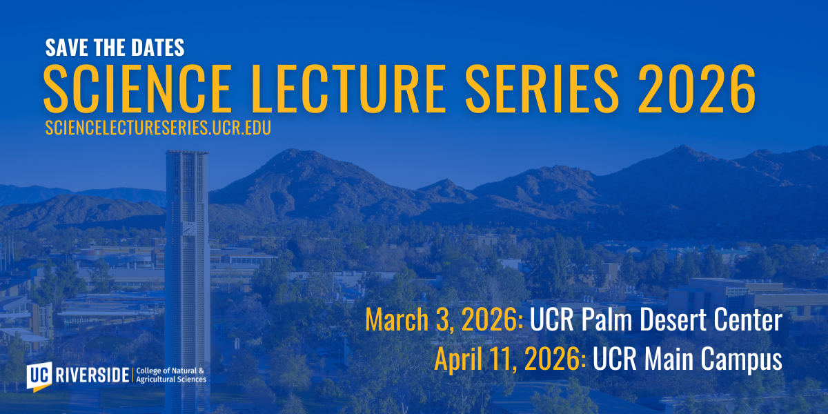 CNAS Science Lecture Series 2026 - Save the Dates