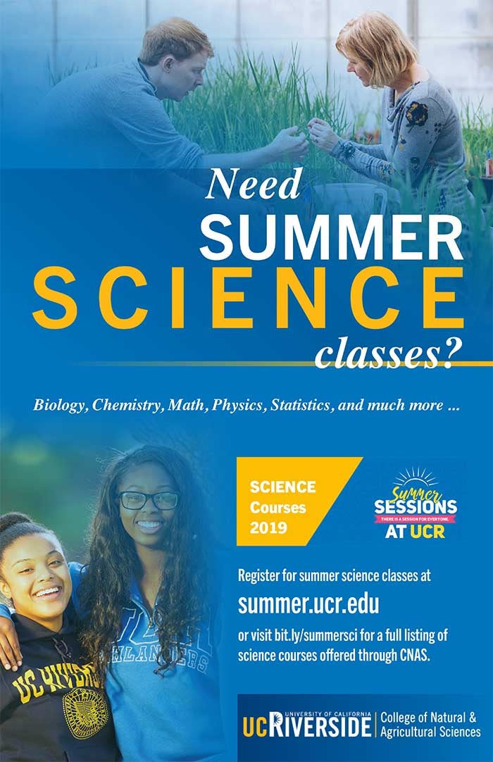 CNAS Summer Sessions science courses poster 2019, design: Ilse Ungeheuer