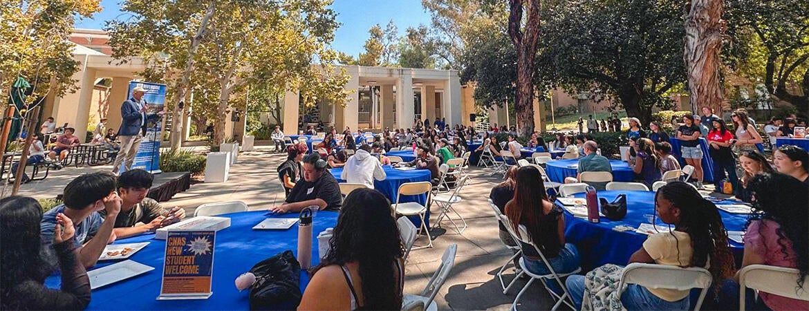 CNAS New Student Welcome at the Physics Courtyard