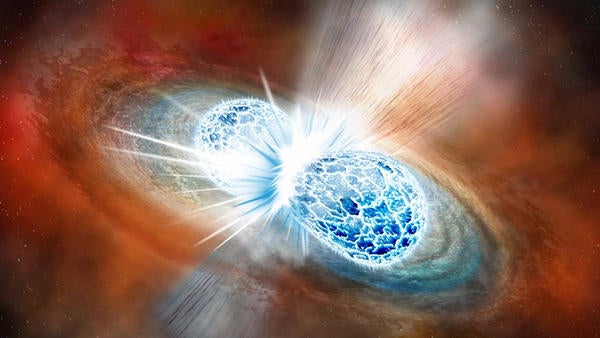 Neutron Star Merger, Gravitational Waves, courtesy of NASA Neutron Star Merger, Gravitational Waves, courtesy of NASA