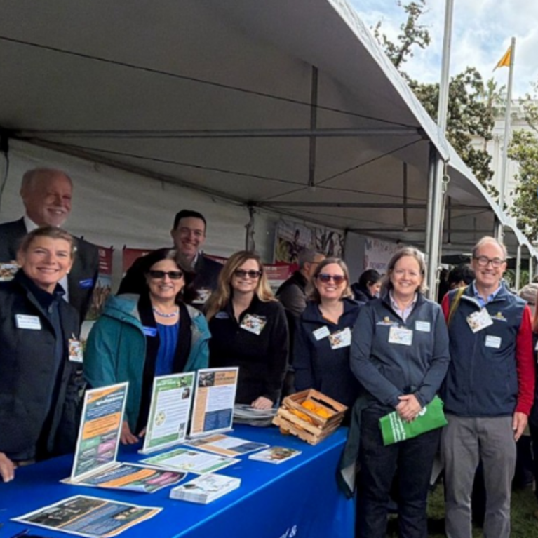 Peter Atkinson, Dean of UC Riverside’s College of Natural & Agricultural Sciences, and Ashley Stokes, Dean of the UC Davis College of Agricultural & Environmental Sciences, joined faculty and staff from both institutions during California Agricultural Day at the Capitol in Sacramento on April 21, 2026.