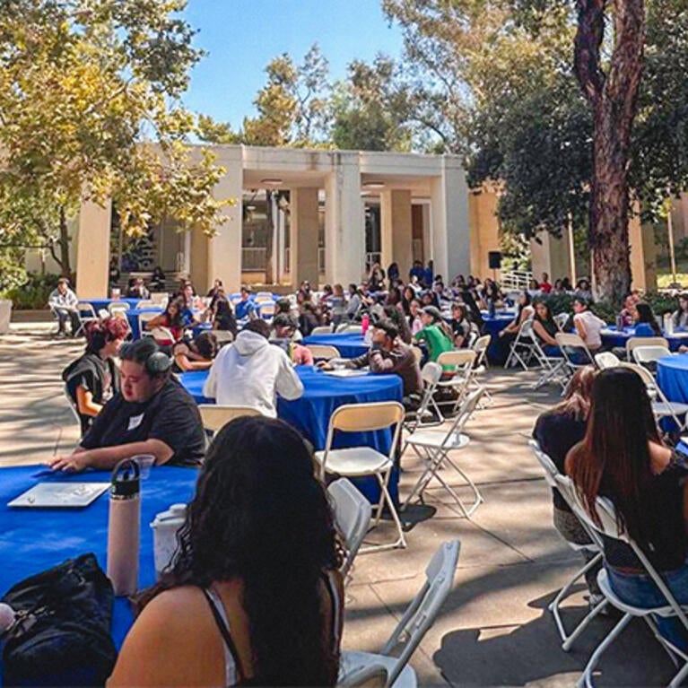 CNAS New Student Welcome at the Physics Courtyard
