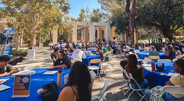 CNAS New Student Welcome at the Physics Courtyard