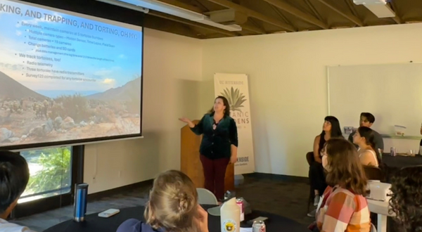 2026 NRS intern Claudina Evans giving her research presentation.