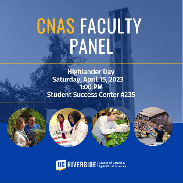 CNAS Faculty Panel at 4/15 Highlander Day advertisement