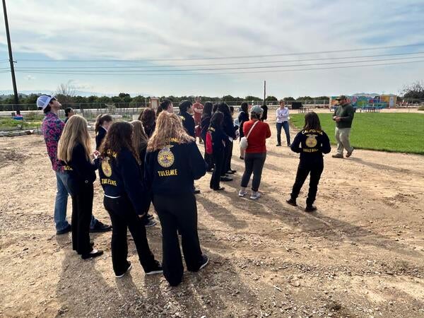 FFA students tour R'Garden