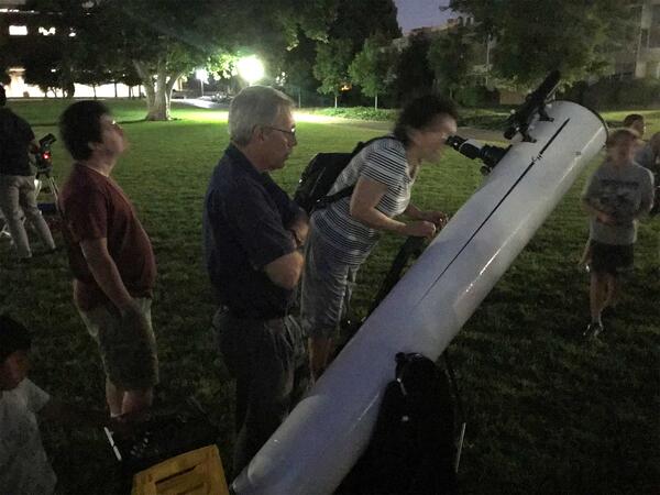 Telescope viewing on campus, Apollo 11 moon landing celebration at UCR