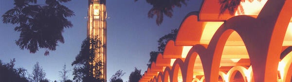 UCR Bell Tower at night (c) UCR