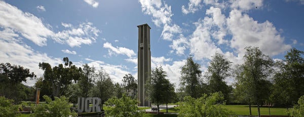 UCR campus with bell tower