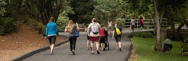 UCR Botanic Gardens with Visitors