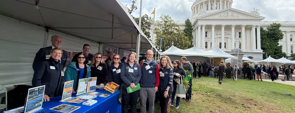 Peter Atkinson, Dean of UC Riverside’s College of Natural & Agricultural Sciences, and Ashley Stokes, Dean of the UC Davis College of Agricultural & Environmental Sciences, joined faculty and staff from both institutions during California Agricultural Day at the Capitol in Sacramento on April 21, 2026.