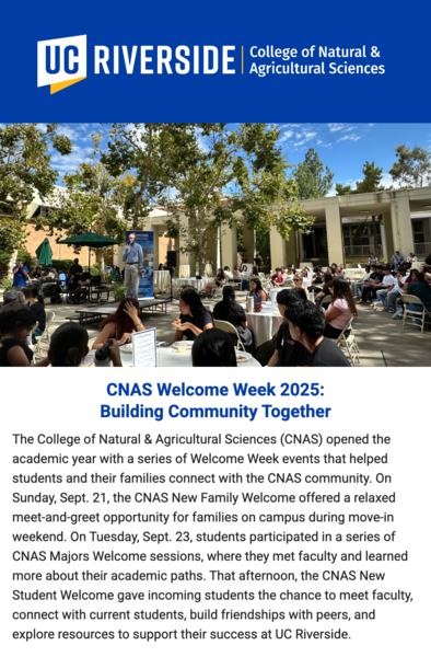 CNAS Newsletter - September 25, 2025