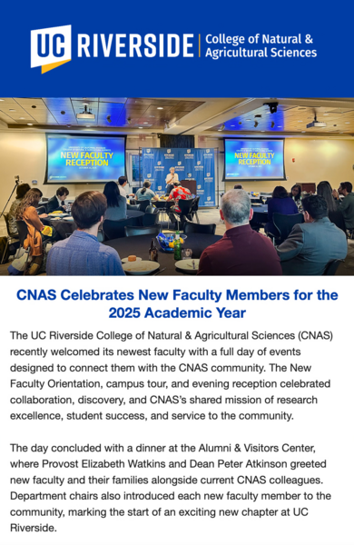 CNAS Newsletter - October 23, 2025