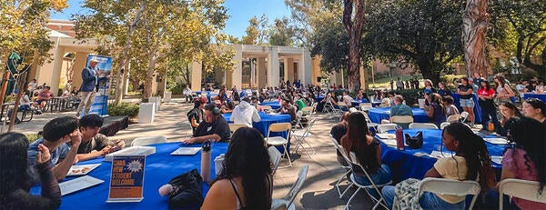 CNAS New Student Welcome at the Physics Courtyard