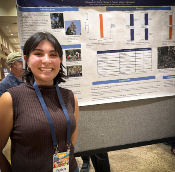 Liz Garcia at the poster presentation for the California Native Plant Society Conference
