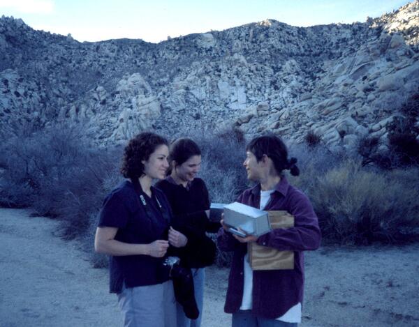 Mary Price with Emily Minor and Alison Siegel in spring 2000