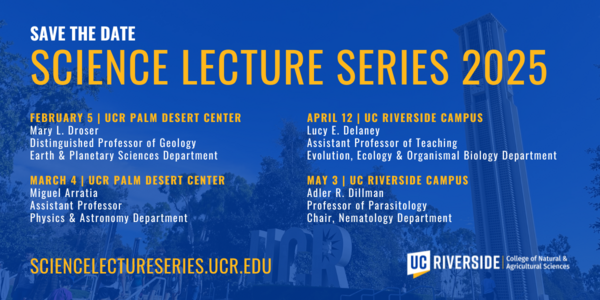 Save the Date for the 2025 CNAS Science Lecture Series