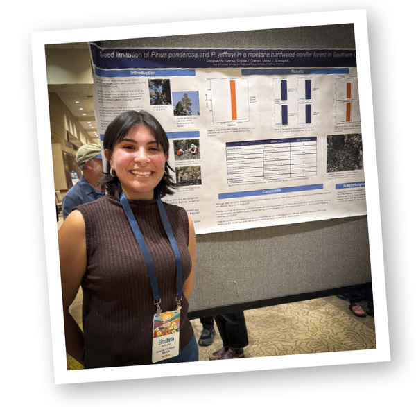 Liz Garcia at the poster presentation for the California Native Plant Society Conference