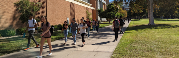 Students Walking on Campus