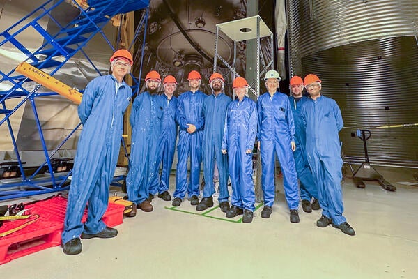 Undergraduate Majors Physics - Underground with hard hats