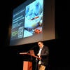 Jon Richardson introducing speaker at a lecture.