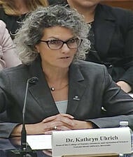CNAS Dean Kathryn Uhrich Testifying Before the House of Representatives