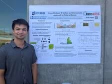 Poster presentation with Ph.D. student Shaan Pakala at the Science X AI Summit