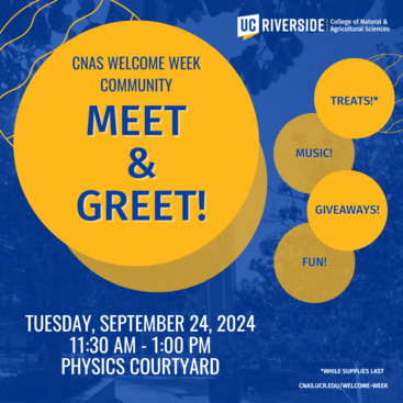 2024 CNAS Welcome Week Community Meet & Greet