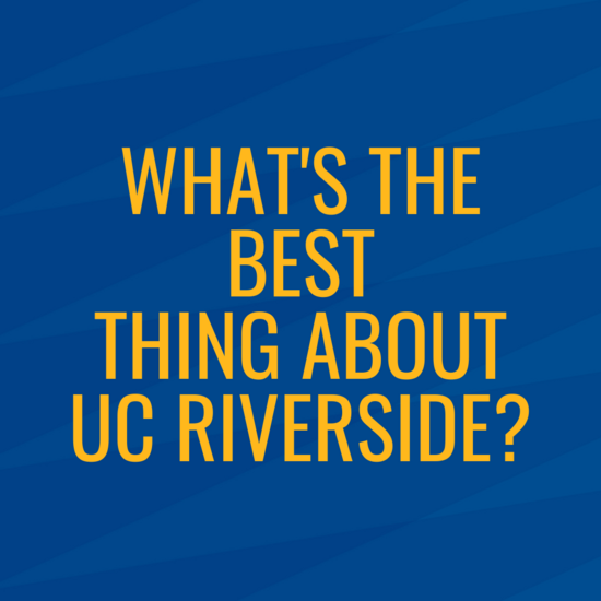 What's the Best Thing About UC Riverside?