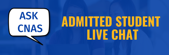 Ask CNAS Admitted Student Live Chat Header