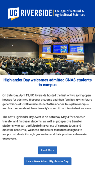 CNAS Newsletter - April 25, 2024