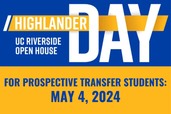 Highlander Day May 4 2024 for Prospective Transfer Students