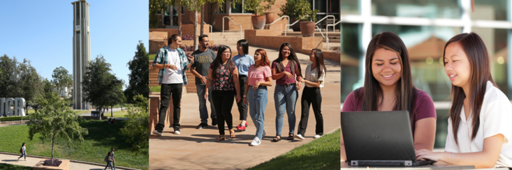 3 images of students at UCR