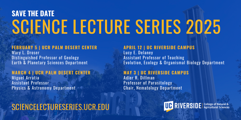 Save the Date for the 2025 CNAS Science Lecture Series