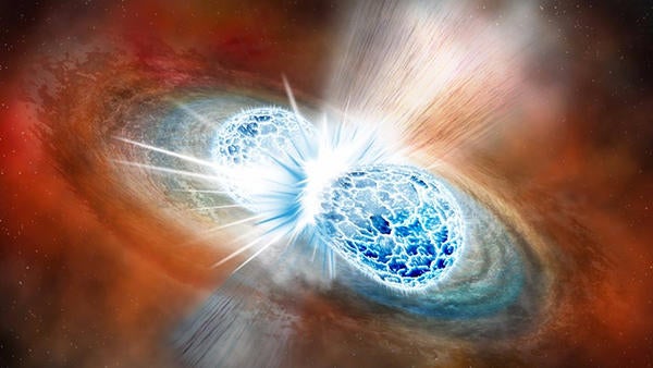 Neutron Star Merger, Gravitational Waves, courtesy of NASA